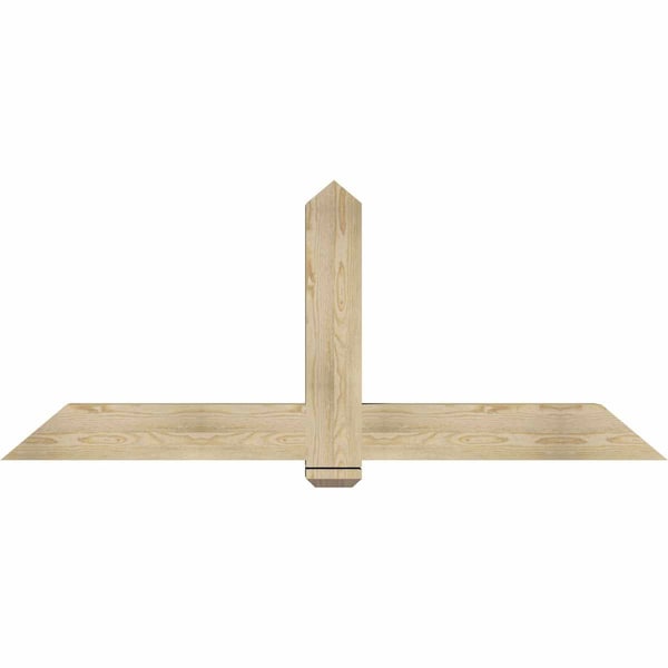 Ekena Millwork Eugene Rough Sawn Timber Gable Bracket, Douglas Fir, 72"W x 30"H x 6"D x 6"F, 10/12 Pitch GBW072X30X0606EUG00RDF - main